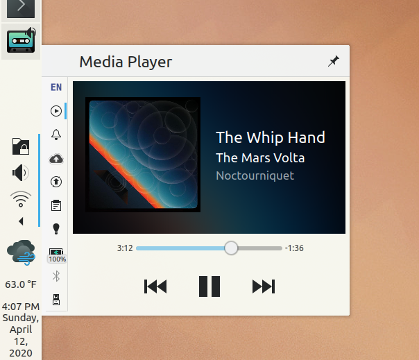New Media Player applet appearance