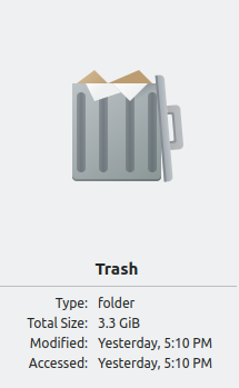 Information about the trash