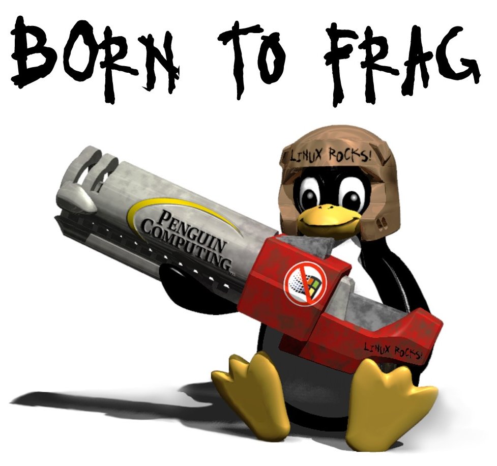 Tux with rocket launcher, taken from https://commons.wikimedia.org/wiki/File:Tux_Born_to_Frag.jpg