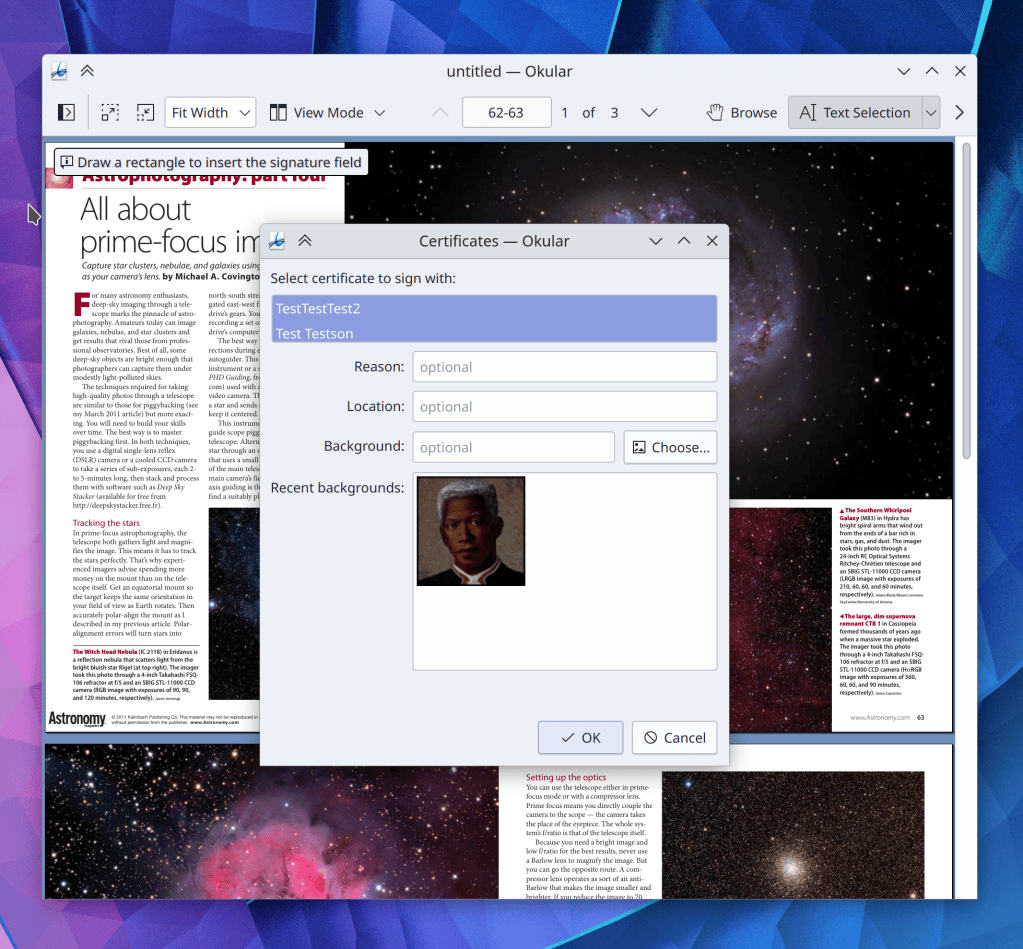 This week in KDE: nicer digital signing in Okular – Adventures in Linux ...